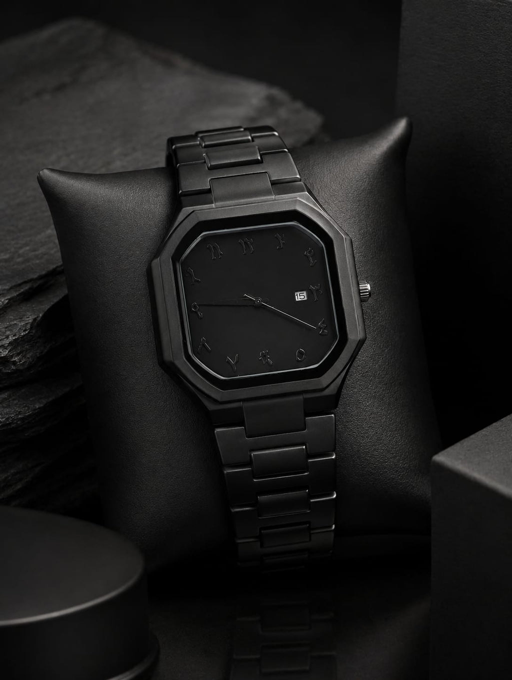 Black aura watch+Date for man