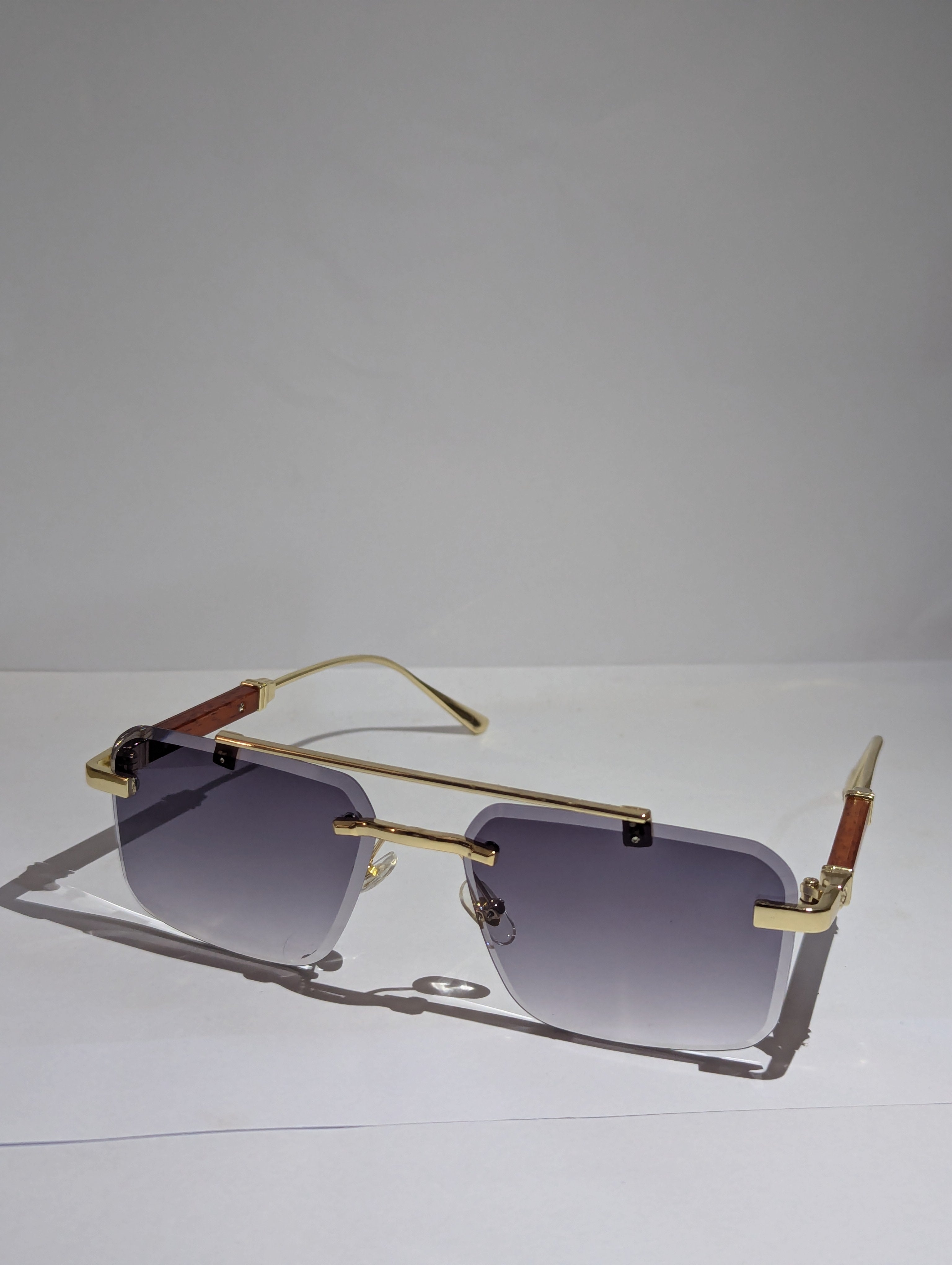 Stylish Blue Metal Eyeglasses for Boys